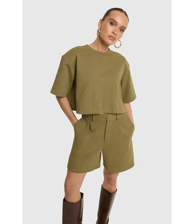 REFINED T-SHIRT (DONKER GROEN)