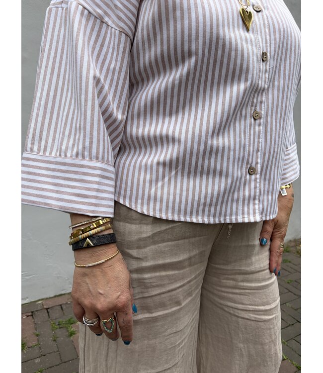 MITCH BLOUSE (BEIGE COMBI)