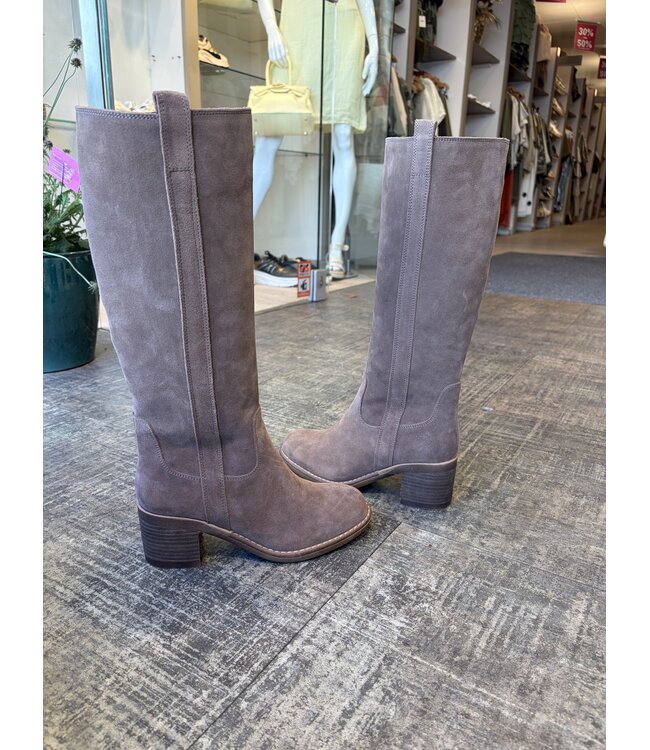POELMAN LAARS KNIE HOOG HAK (TAUPE)