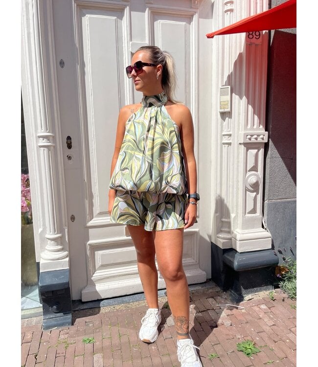 MITCH JUMPSUIT (GROEN COMBI)