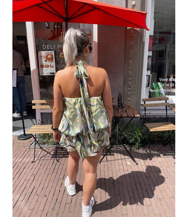 MITCH JUMPSUIT (GROEN COMBI)