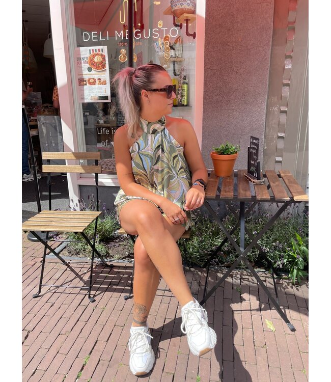 MITCH JUMPSUIT (GROEN COMBI)