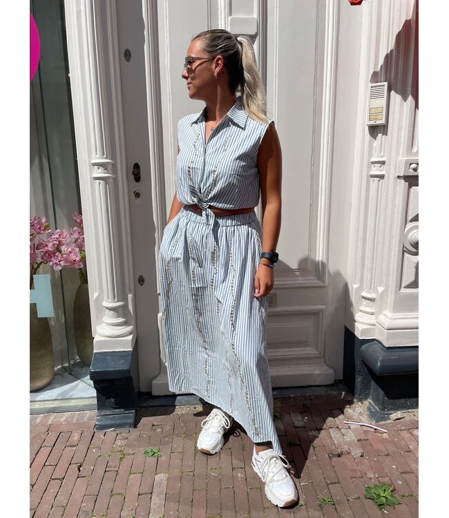 MITCH TOP (BLAUW COMBI)