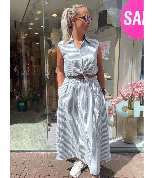 MITCH ROK (BLAUW COMBI)