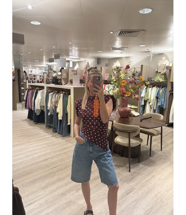 MITCH TOP (ROOD COMBI)