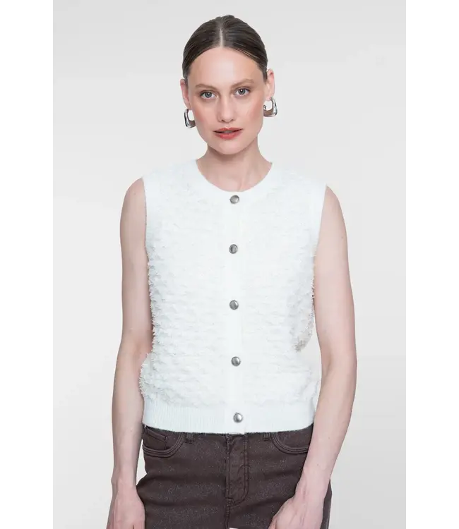 GEISHA GILET (ECRU-OFF WHITE)