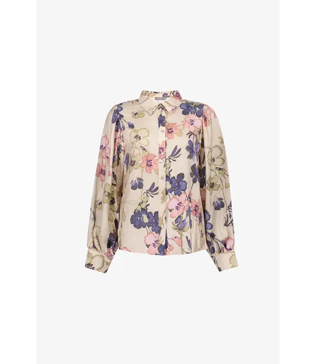 GEISHA BLOUSE (BEIGE COMBI)