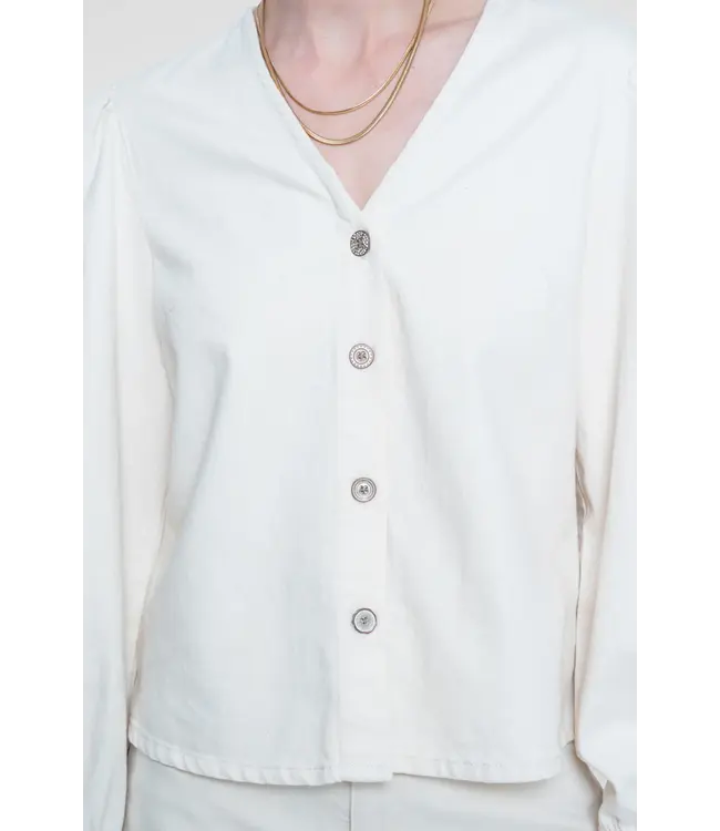 GEISHA BLOUSE (ECRU-OFF WHITE)