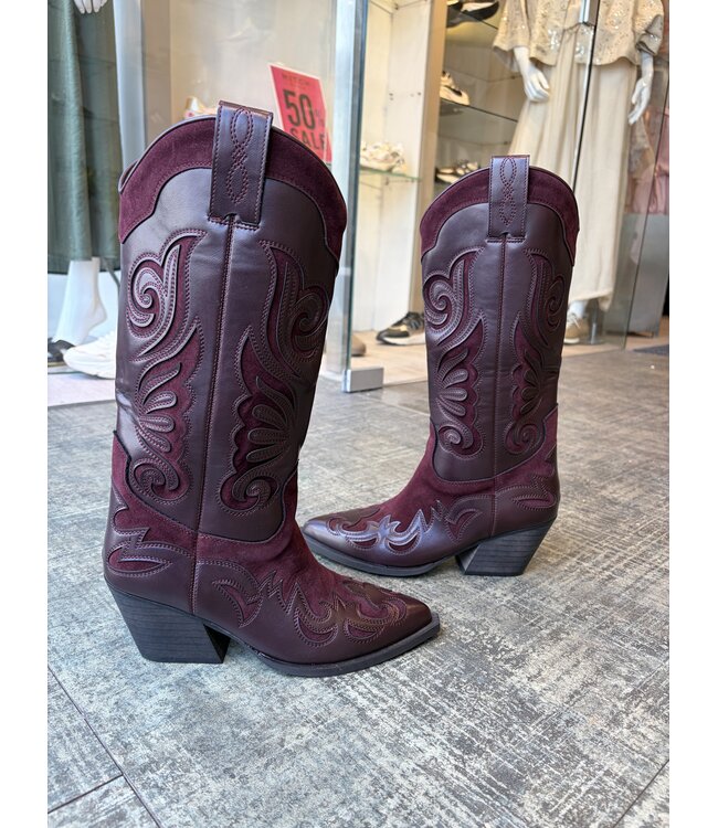 MITCH COWBOY BOOTS (BORDEAUX)