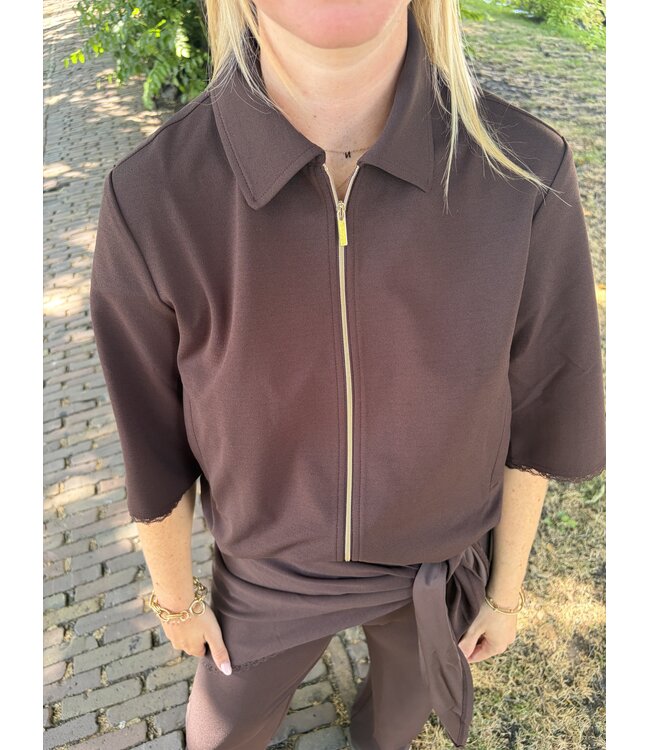 &CO WOMAN VESTEN (BRUIN)