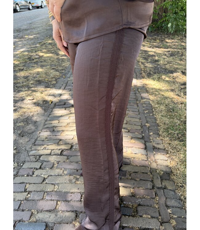&CO WOMAN BROEK (DONKERBRUIN)