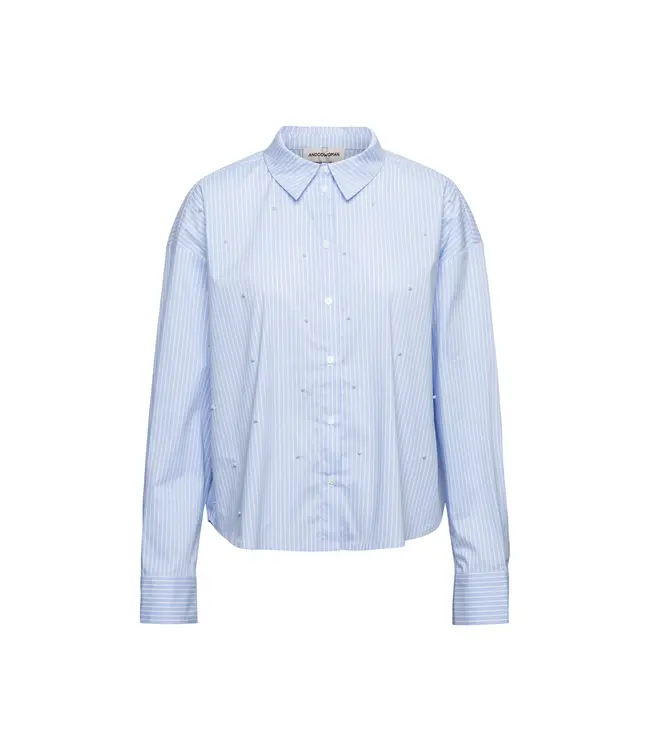 &CO WOMAN BLOUSE (BLAUW COMBI)