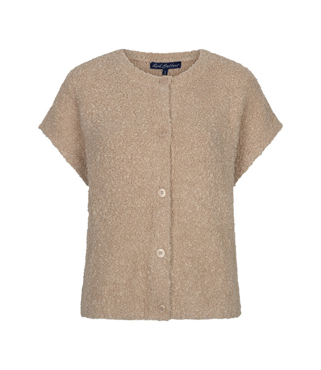 RED BUTTON VESTEN (BEIGE)
