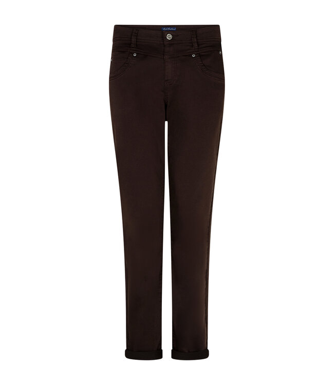 RED BUTTON BROEK (BRUIN)