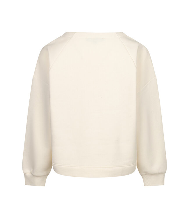 RED BUTTON SWEATER (ECRU-OFF WHITE)