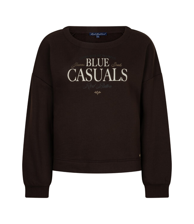 RED BUTTON SWEATER (BRUIN)