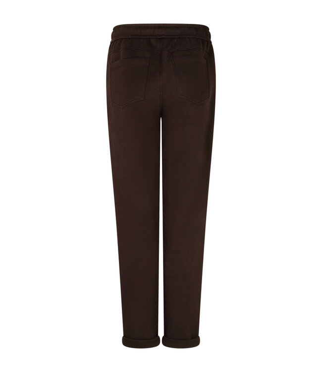 RED BUTTON BROEK (BRUIN)