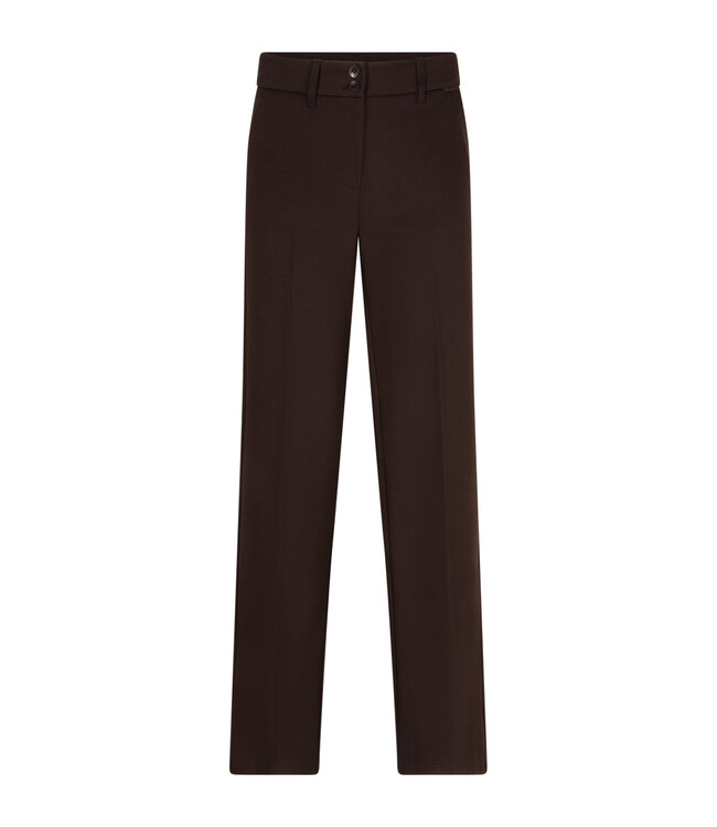 RED BUTTON BROEK (BRUIN)