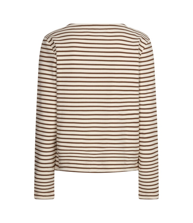 RED BUTTON T-SHIRT (BEIGE COMBI)