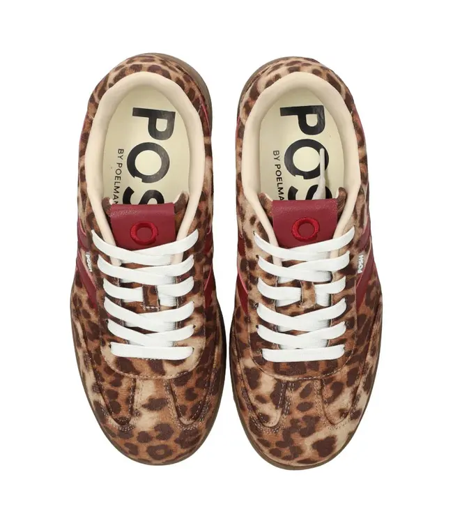 POELMAN SNEAKERS (ROOD COMBI)