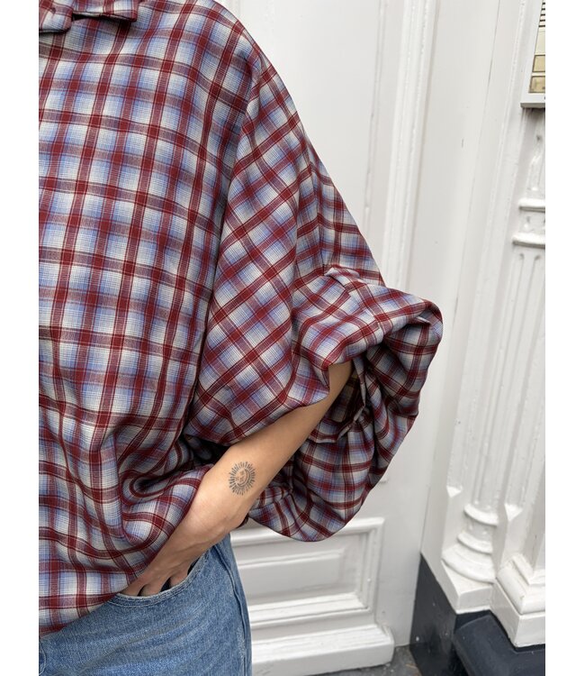 MITCH BLOUSE (ROOD COMBI)