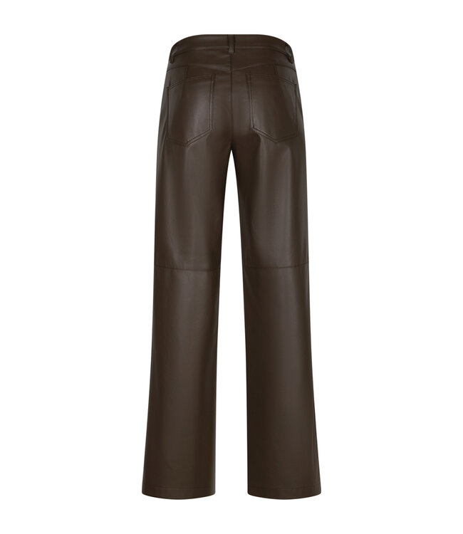 RED BUTTON BROEK (BRUIN)
