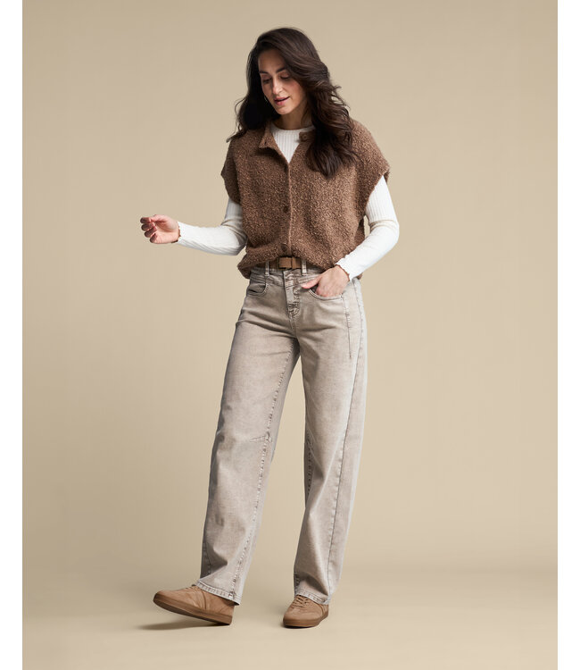 RED BUTTON BROEK (TAUPE)