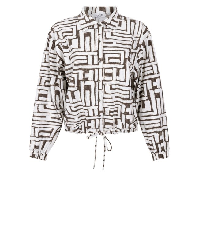 ZOSO BLOUSE (GROEN COMBI)
