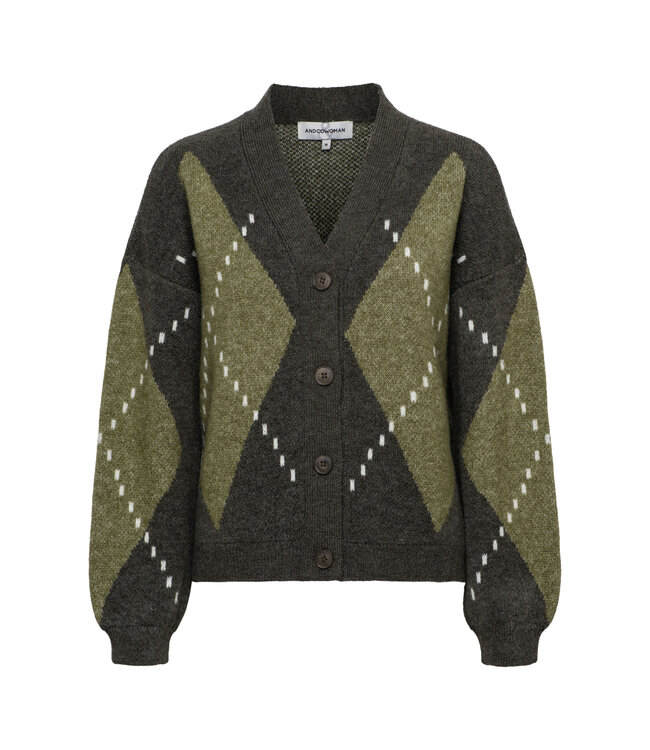 &CO WOMAN VESTEN (GROEN COMBI)