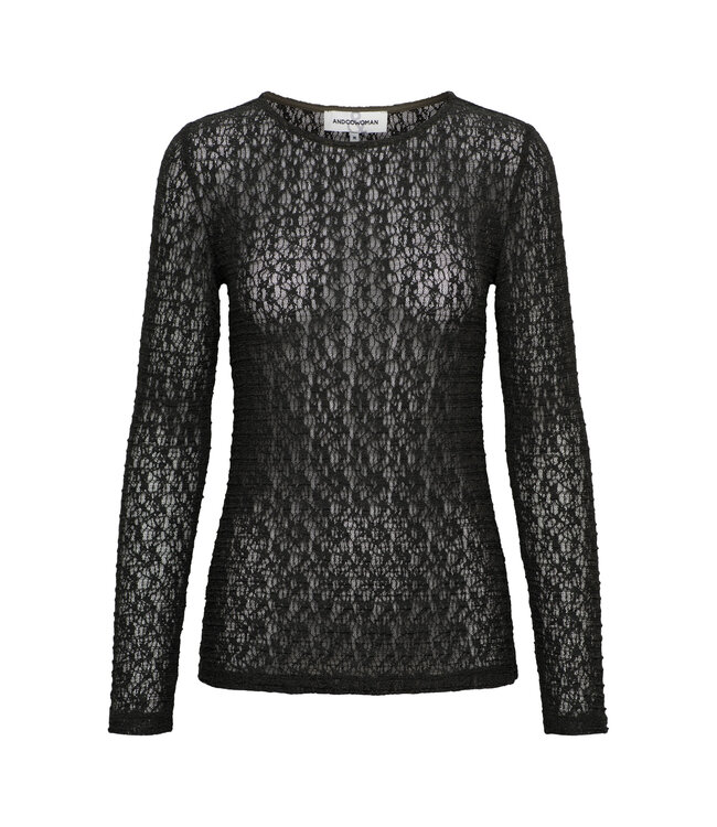 &CO WOMAN T-SHIRT (DONKER GROEN)