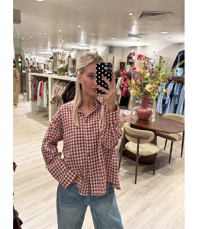 MITCH BLOUSE (ROOD COMBI)
