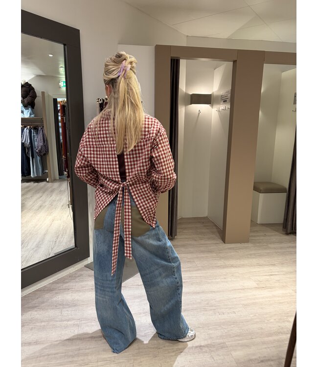 MITCH BLOUSE (ROOD COMBI)