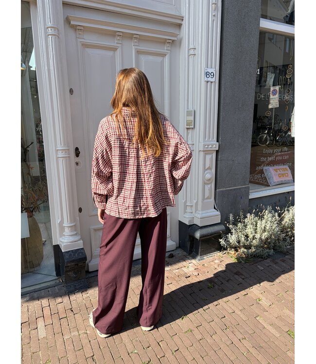MITCH BLOUSE (ROOD COMBI)