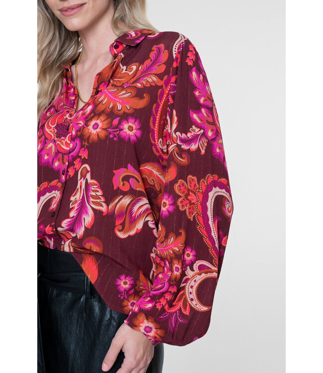 GEISHA BLOUSE (FUCHSIA)
