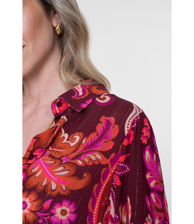 GEISHA BLOUSE (FUCHSIA)