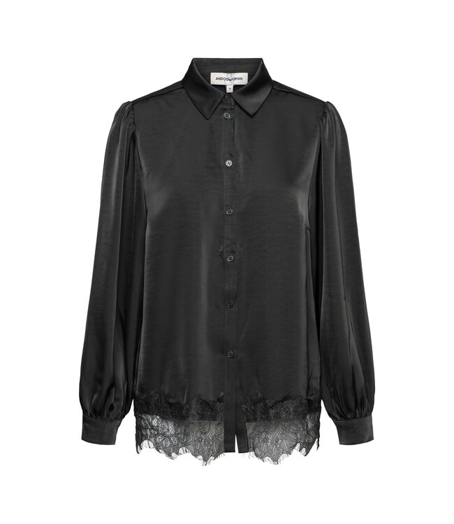 &CO WOMAN BLOUSE (DONKER GROEN)