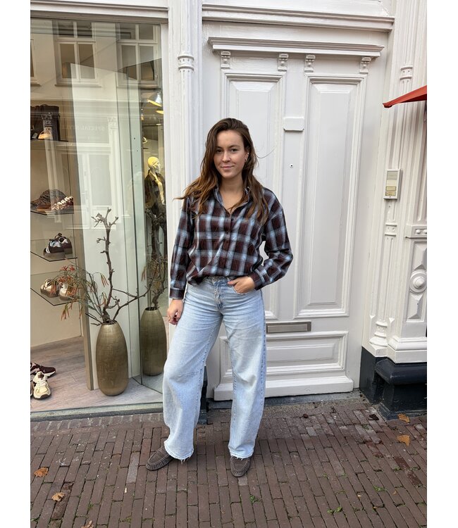 ESQUALO BLOUSE (BLAUW COMBI)