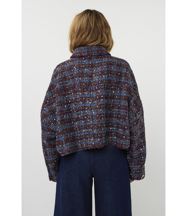 AMAYA BLAZER (BLAUW COMBI)