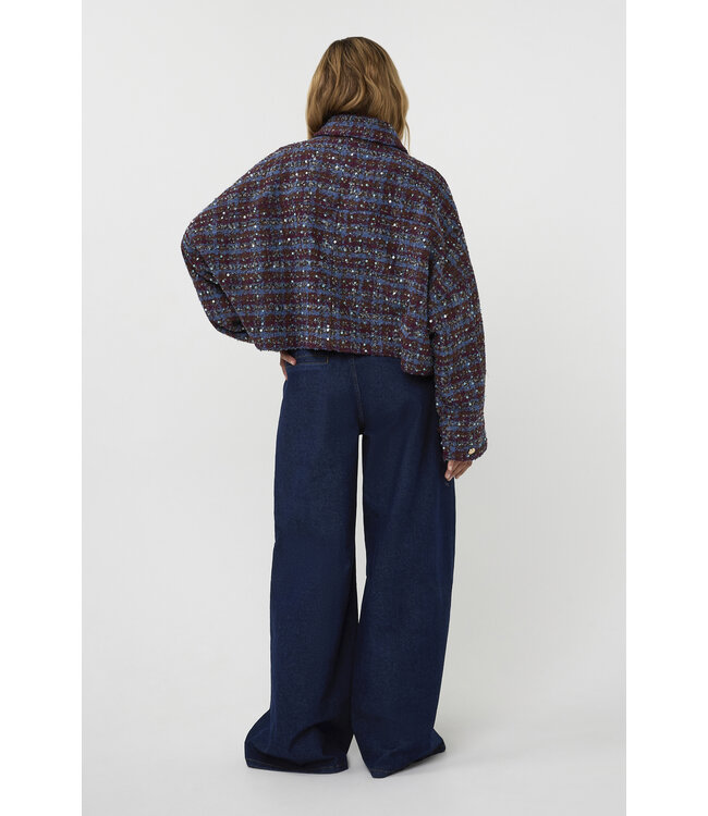 AMAYA BLAZER (BLAUW COMBI)
