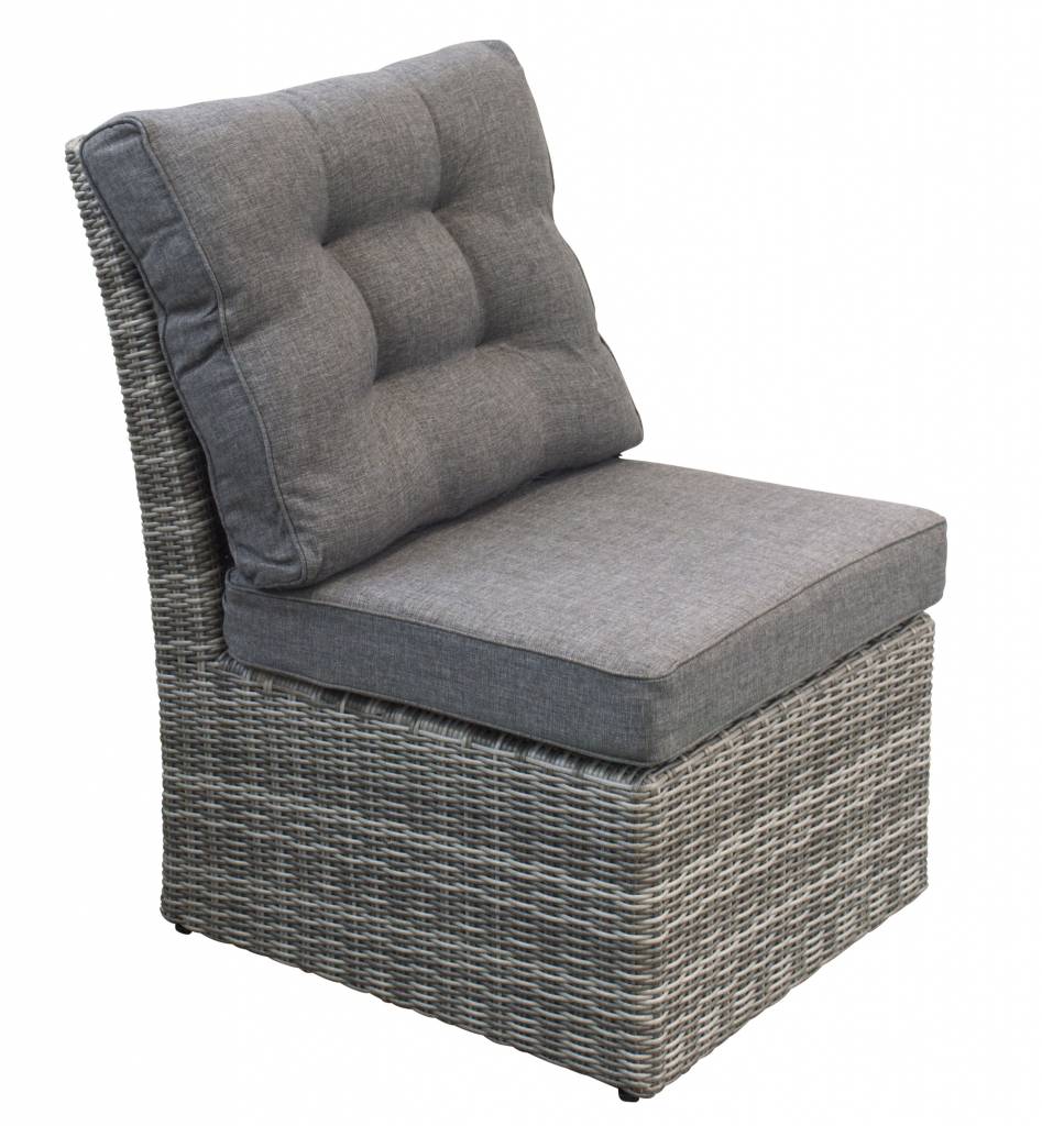 4 Seizoenen Tuinmeubelen Middenelement Dublin | Ash Grey | Wicker