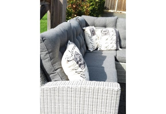 Bankdeel rechts Dublin | Mystic Grey | Wicker