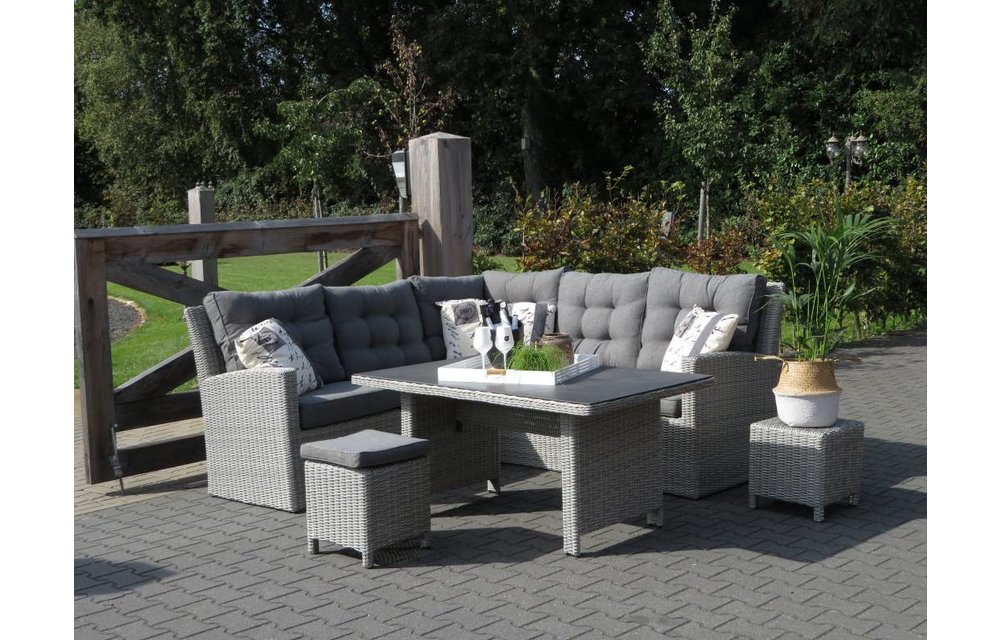 Hocker Dublin 40x40cm | Mystic Grey | Wicker