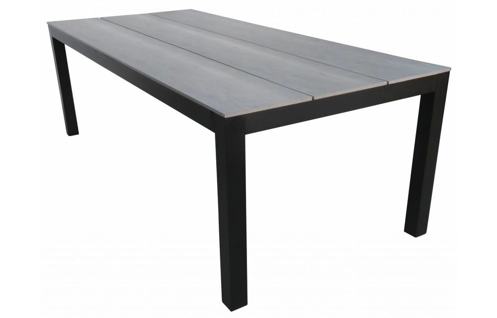 7-delige tuinset | 6 Dublin verstelbare stoelen (MG) | 225cm Cyprus tuintafel (Grey)