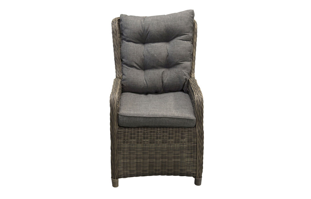 7-delige ronde tuinset | 6 Dublin verstelbare stoelen (SW) | ⌀150cm tuintafel (Keramiek)