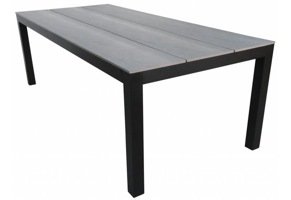 5-delige tuinset | 4 Pisa stoelen (White) | 180cm Cyprus tuintafel (Grey)