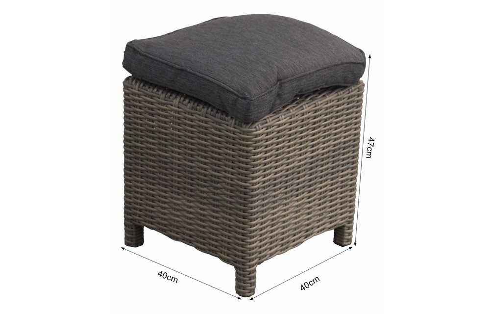 Hocker Dublin 40x40cm | Sweet Brown | Wicker