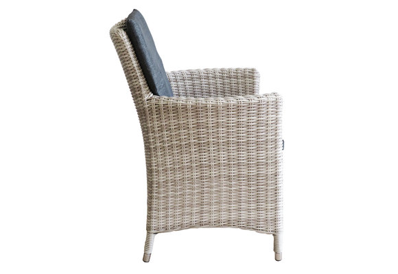5-delige tuinset | 4 Utah tuinstoelen (Desert) | 180cm ovale Cyprus tuintafel (Wood)