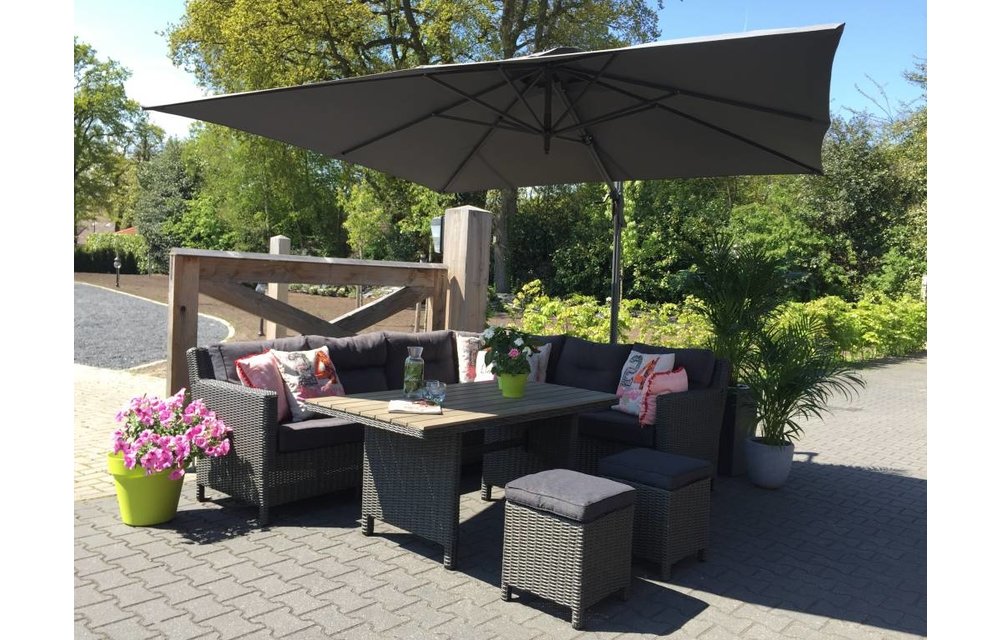 Madison Parasol | Monaco Flex II | Grey | 300x300cm