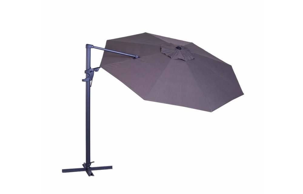 Madison Parasol | Monaco Flex Round | Taupe | ∅330cm