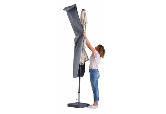 Madison Parasol | Paros Luxe Round | Taupe | ∅300cm